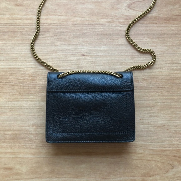 Madewell Leather Bag with Chain (Black) - Picture 2 of 6